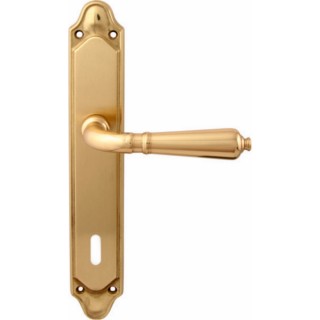 Дверная ручка на планке Melodia 130/158 Cab Antik Полированная латунь Дверная ручка на планке Melodia 130/158 Cab Antik Полированная латунь