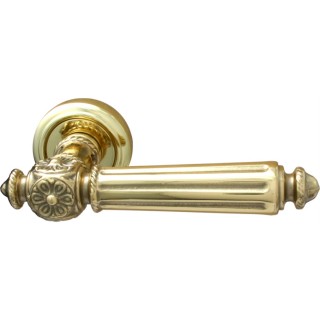 Дверная ручка на розетке 246 V Nike Полированная латунь