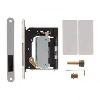 Bonaiti Комплект B NO-HA Mini 937 Замок WC магнитный для скрытых дверей с фиксатором POMOLO NO-HA CARTEL INOX и накладками NO-HA PLATE MDF 43.5X85.5X3 (2 шт), МАТОВЫЙ ХРОМ Bonaiti Комплект B NO-HA Mini 937 Замок WC магнитный для скрытых дверей с фиксатором POMOLO NO-HA CARTEL INOX и накладками NO-HA PLATE MDF 43.5X85.5X3 (2 шт), МАТОВЫЙ ХРОМ