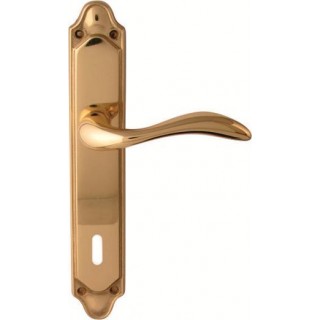 Дверная ручка на планке Melodia 132/158 Cab Laguna Полированная латунь Дверная ручка на планке Melodia 132/158 Cab Laguna Полированная латунь