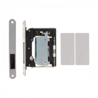 Bonaiti Комплект B NO-HA Mini 938 Замок PASS магнитный для скрытых дверей с накладками NO-HA PLATE MDF 43.5X85.5X3 (2 шт), МАТОВЫЙ ХРОМ Bonaiti Комплект B NO-HA Mini 938 Замок PASS магнитный для скрытых дверей с накладками NO-HA PLATE MDF 43.5X85.5X3 (2 шт), МАТОВЫЙ ХРОМ