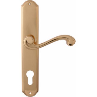 Дверная ручка на планке 225/131 Cyl Cagliari Полированная латунь Дверная ручка на планке 225/131 Cyl Cagliari Полированная латунь