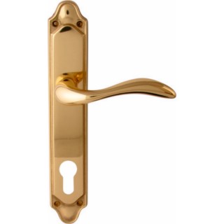 Дверная ручка на планке 132/158 Cyl Laguna Полированная латунь Дверная ручка на планке 132/158 Cyl Laguna Полированная латунь