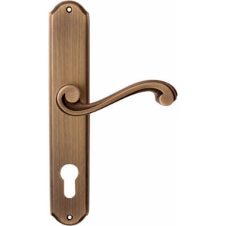 Дверная ручка на планке 131/131 Cyl Ricco Матовая бронза Melodia