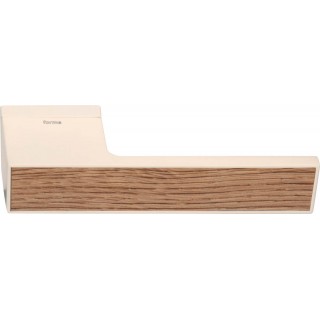 Дверная ручка на розетке Forme Icon 302 Белый матовый с вставкой выбеленный дуб Дверная ручка на розетке Forme Icon 302 Белый матовый с вставкой выбеленный дуб