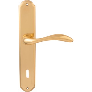 Дверная ручка на планке Melodia 132/131 Cab Laguna Полированная латунь Дверная ручка на планке Melodia 132/131 Cab Laguna Полированная латунь