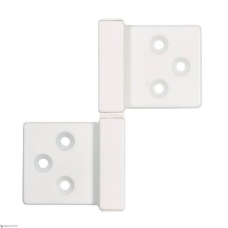 143BO032_Q Петля накладная без врезки универсальная разборная ALDEGHI 32x35 матовый белый