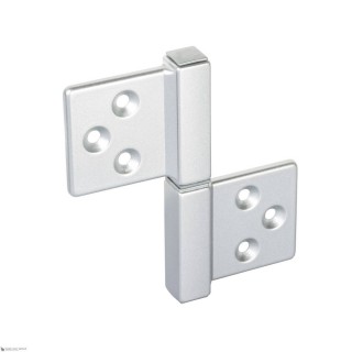 143CS032_Q Петля накладная без врезки универсальная разборная ALDEGHI 32x35 серебристый