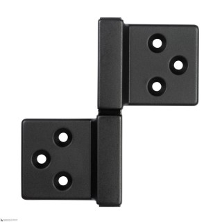 143NO032_Q Петля накладная без врезки универсальная разборная ALDEGHI 32x35 матовый черный