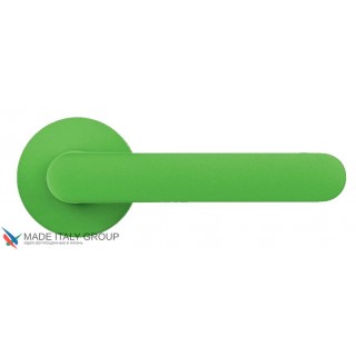 Дверная ручка на круглом основании COLOMBO ONE CC11RSB-C11 матовый лайм зеленый