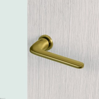 Дверная ручка на круглом основании COLOMBO Roboquattro ID41RSB/0-OM матовое золото PVD