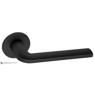 Дверная ручка на круглом основании Fratelli Cattini LINEA 7.7-NM матовый черный