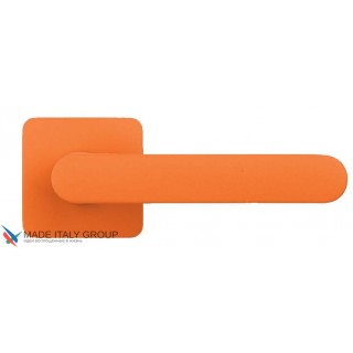 Дверная ручка на квадратном основании COLOMBO ONEQ CC21RSB-C08 матовый закат оранжевый