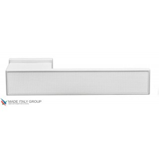 Дверная ручка на прямоугольном основании Fratelli Cattini COSMO SOLLEVATO 6-BI матовый белый