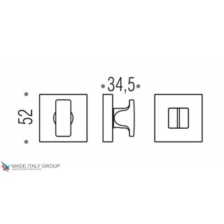 Фиксатор поворотный на квадратном основании COLOMBO MM29BZG6-BI матовый белый