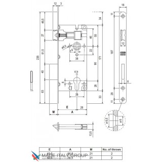 В02597.50.22 Замок межкомнатный (тех. упак.) под цилиндр 1ригель + защёлка AGB GRAND (медь) В02597.50.22 Замок межкомнатный (тех. упак.) под цилиндр 1ригель + защёлка AGB GRAND (медь)