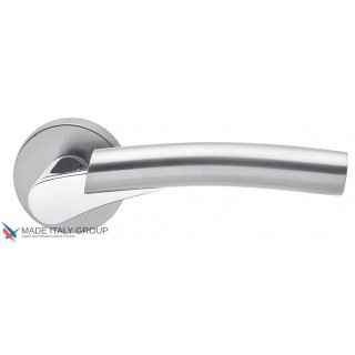 Дверная ручка на круглом основании COLOMBO Mixa CB21RSB-CR8 полированный хром / матовый хром