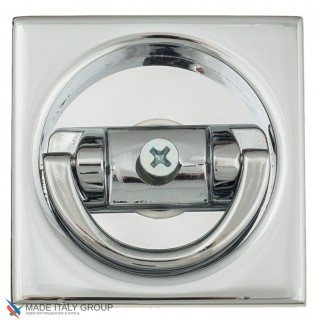 Ручка для раздвижной/распашной двери на квадратном основании Venezia U144 полированный хром