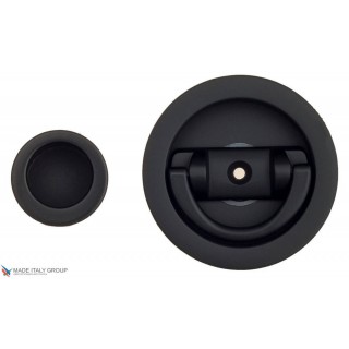 Ручка для раздвижной/распашной двери на круглом основании Venezia U155 черный