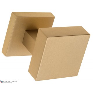 Ручка дверная кноб поворотная Fratelli Cattini KUBA DS 55x55 мм BS матовая латунь 1шт.