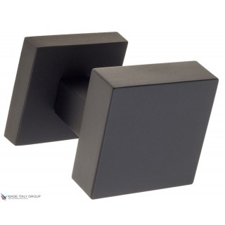 Ручка дверная кноб поворотная Fratelli Cattini KUBA DS 55x55 мм NM матовый черный 1шт.