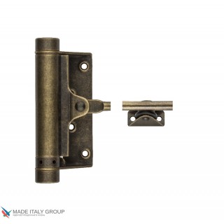 115OA003 Доводчик дверной стальной пружинный до 60кг ALDEGHI (125x300мм) античная бронза