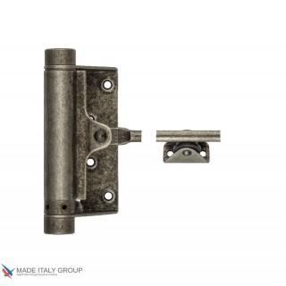 115FA004 Доводчик дверной стальной пружинный до 80кг ALDEGHI (148x345мм) античное серебро