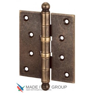 136OA403 Петля дверная универсальная с колпачком ALDEGHI PREMIUM 102x76x3 матовая античная бронза