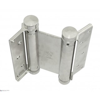 101AN150B Дверная петля пружинная амортизирующая + тормоз ALDEGHI 148x42x50 мм никель