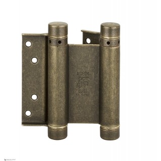 101OA125B Дверная петля пружинная амортизирующая + тормоз ALDEGHI 125x42x48 мм античная бронза