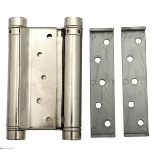 101AN125B Дверная петля пружинная амортизирующая + тормоз ALDEGHI 125x42x48 мм никель