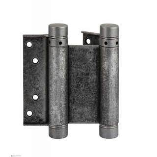 101FA100B2 Дверная петля пружинная амортизирующая + тормоз ALDEGHI 100x33x37 мм античное серебро