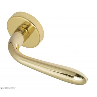 Дверная ручка на круглом основании Fratelli Cattini "GOCCIA" 7-OLV полированная латунь