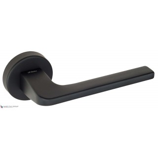 Дверная ручка на круглом основании Fratelli Cattini "BOSTON" 7-NM матовый черный