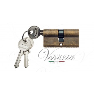 Цилиндровый механизм ключ-ключ Venezia 25/10/25 античная бронза